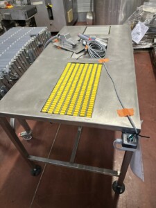 Stainless steel sorting and conveyor table